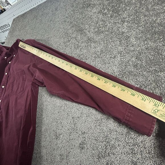 Eddie Bauer Shirt Mens XXL Red Long Sleeve Button Up Utility Outdoor Barn Chore - Picture 12 of 15